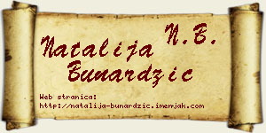 Natalija Bunardžić vizit kartica